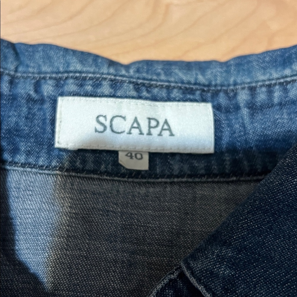 Scapa Women's Denim Button Down Shirt - Picture 8 of 17